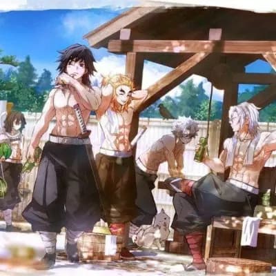 Tengen, Giyuu, Shinazugawa, Kyojuro e Iguro thumbnail