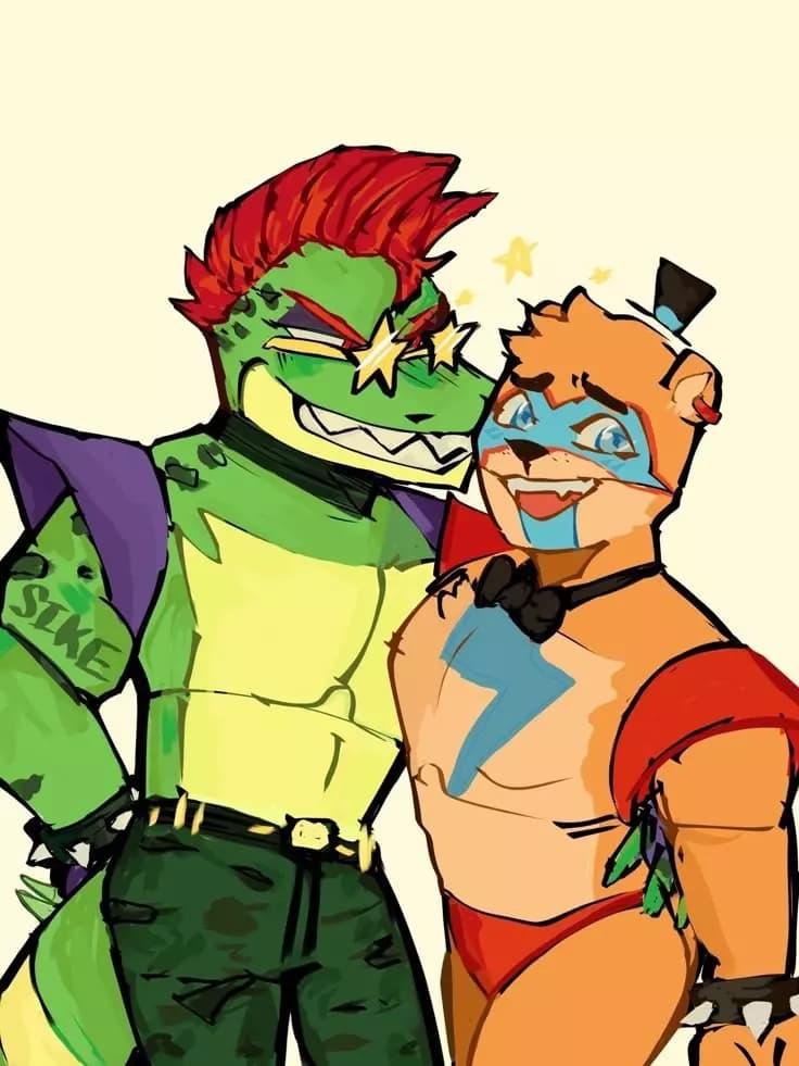 Rockstar Freddy and Rockstar Monty and Bonnie Your Pizza-Plex Gay Brothers thumbnail