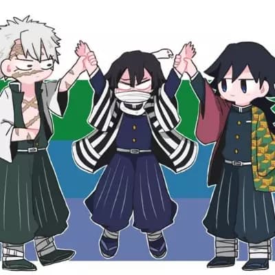 Sanemi, Obanai, and Giyu (aged 2) thumbnail
