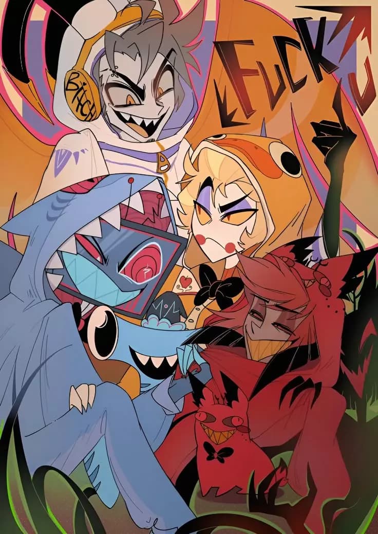Alastor, Lucifer, Adam and Vox thumbnail