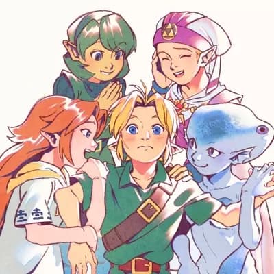 Zelda, Saria, Malon, and Ruto thumbnail