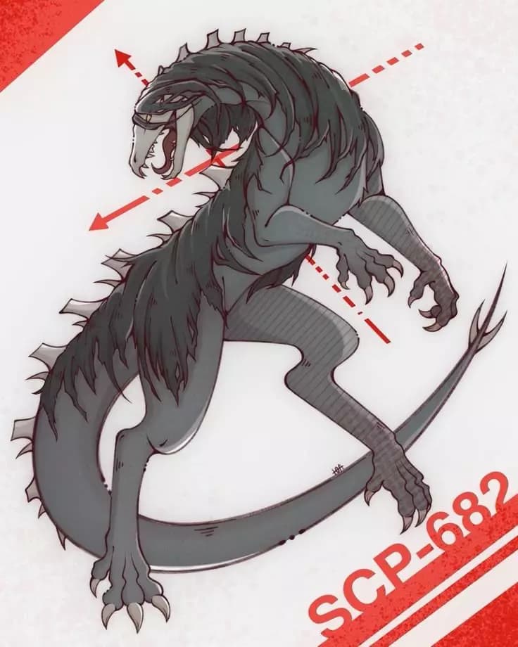 SCP-682, a female of an invulnerable reptile. thumbnail