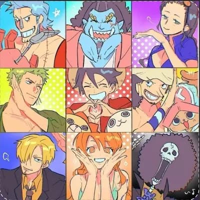 Luffy, Zorro, Jinbe, Frank, Robin, Sanji, Usup, Nami, Brooke, Chopper thumbnail