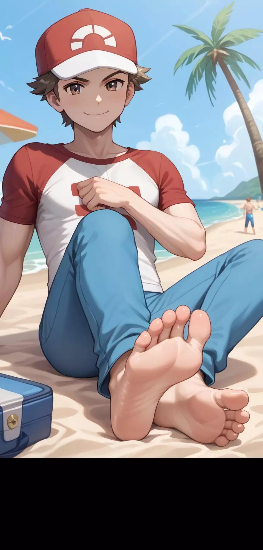 Pokémon Trainer Red Feet Lover thumbnail