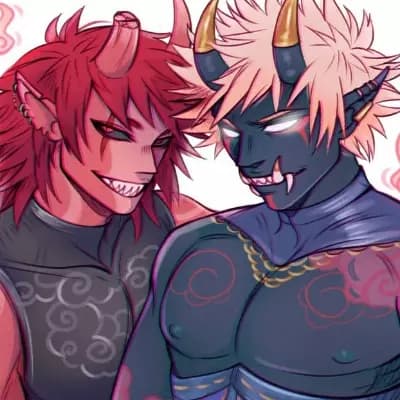 Katsuki Bakugo/Eijiro Kirishima (Kiribaku/Bakukiri) - Demonic AU thumbnail
