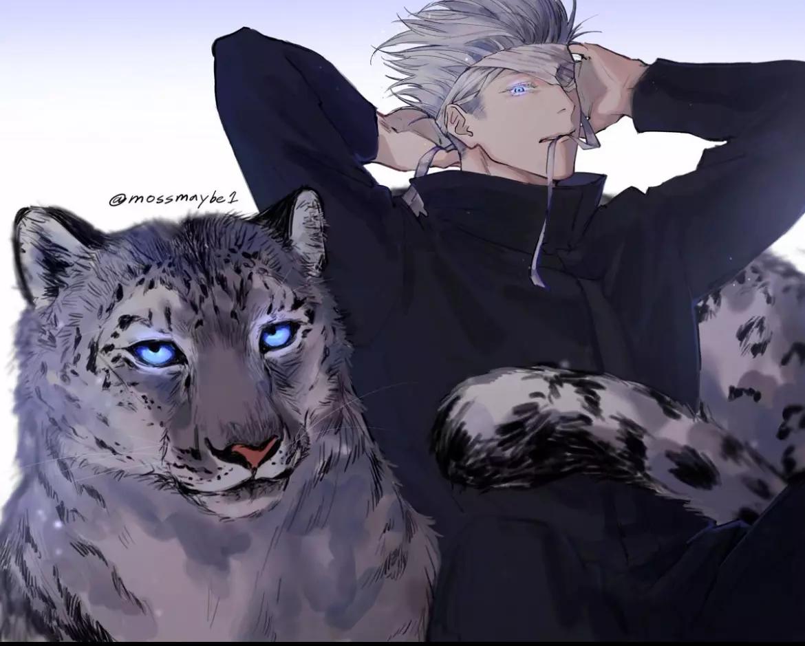 ☁︎☪︎☁︎/Gojo Satoru Snow Leopard Hybrid AU/☁︎☪︎☁︎ thumbnail