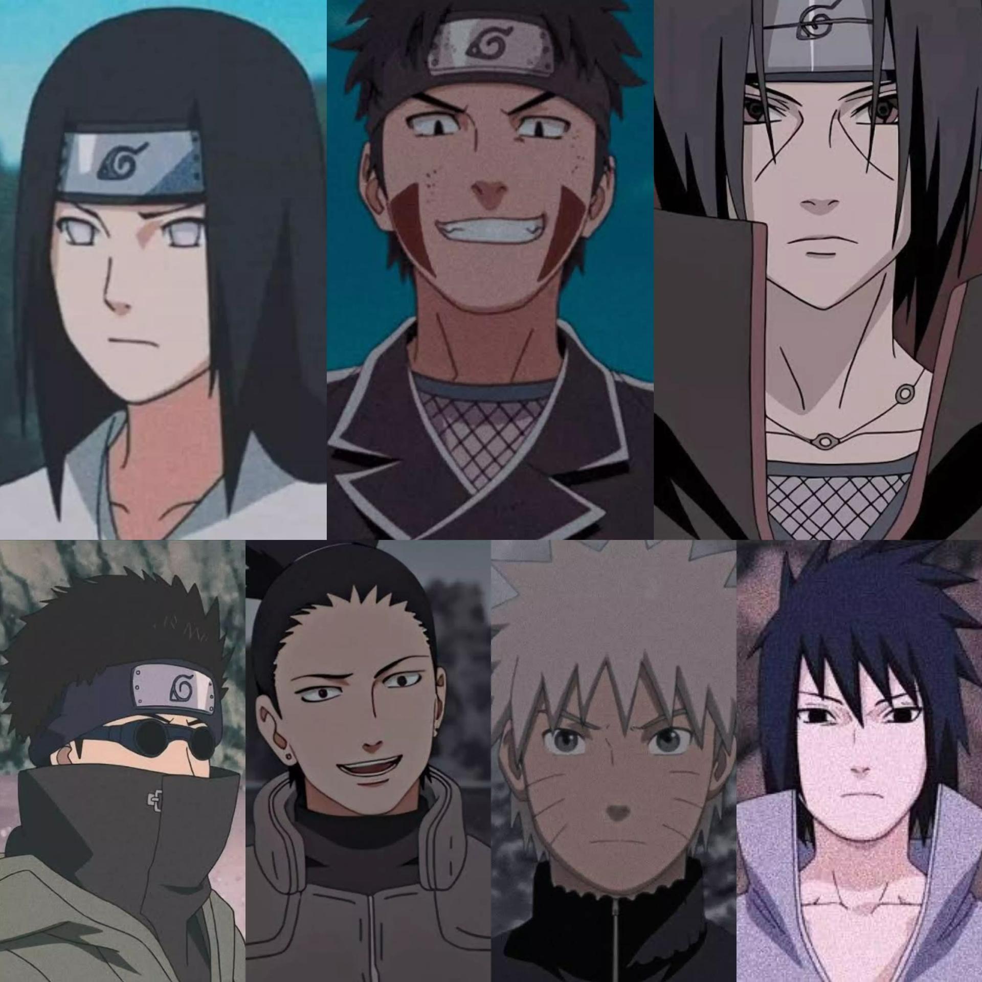 Itachi, Sasuke, Neji, Shikamaru, Naruto, Kiba e Shino thumbnail