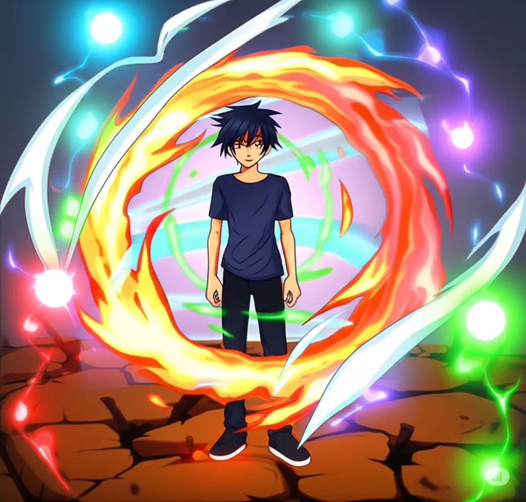 User has the main elements Fire, Earth, Air, Afogo, Earth, Air, Water, Lightning thumbnail