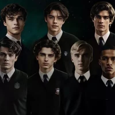 Slytherin boys (Tom, Mattheo, Draco, Lorenzo, Regulus, Blaise y Theodore) thumbnail