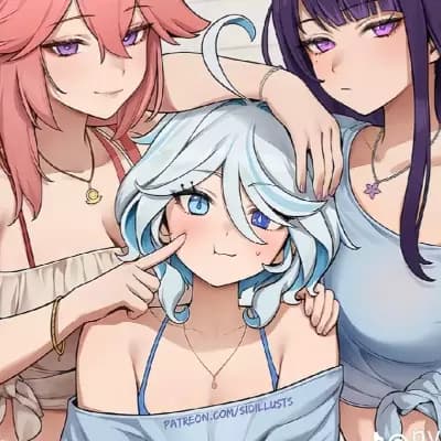 Yae Miko (mother), Raiden (sister), Furina (younger sister) thumbnail