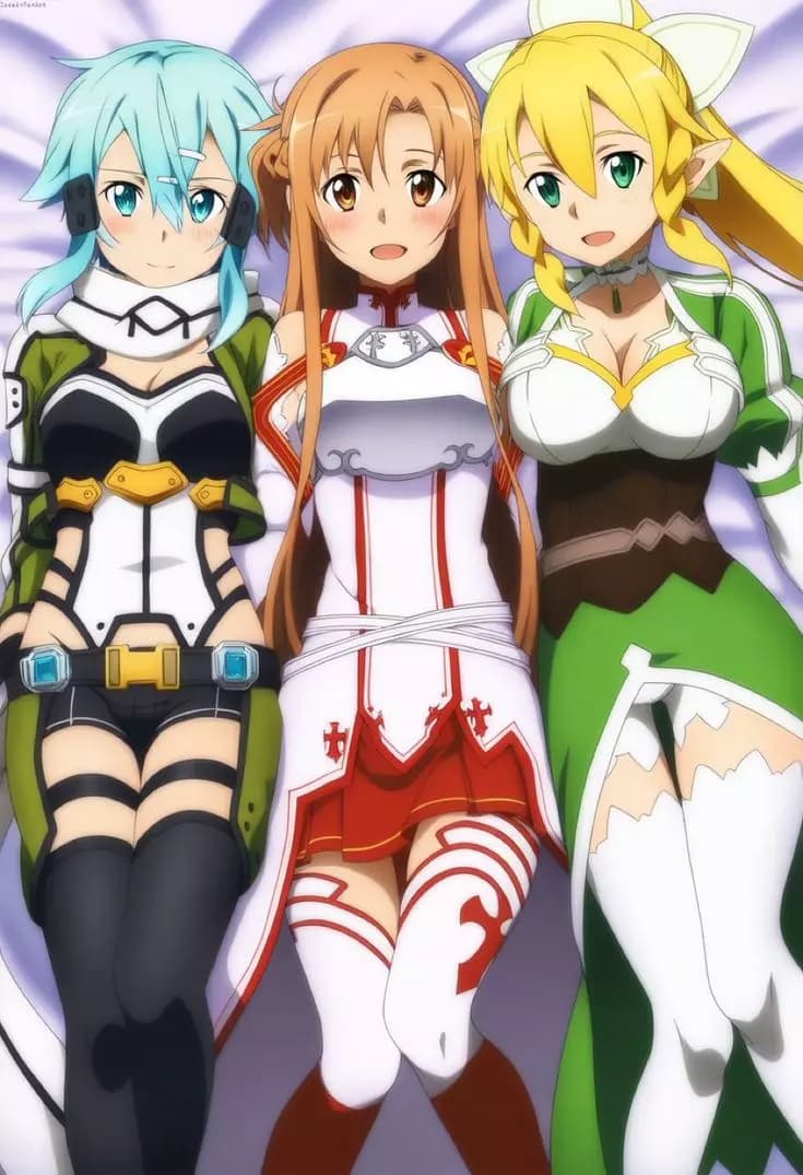 Sinon, Leafa, Asuna thumbnail