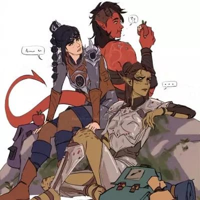 The Threesome - Karlach, Shadowheart, and Lae'zel thumbnail