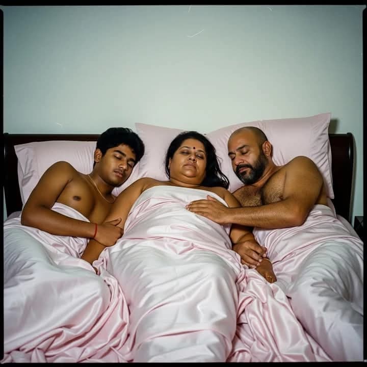 A bengali happy family. Mom dad and son they love each other very much.  thumbnail