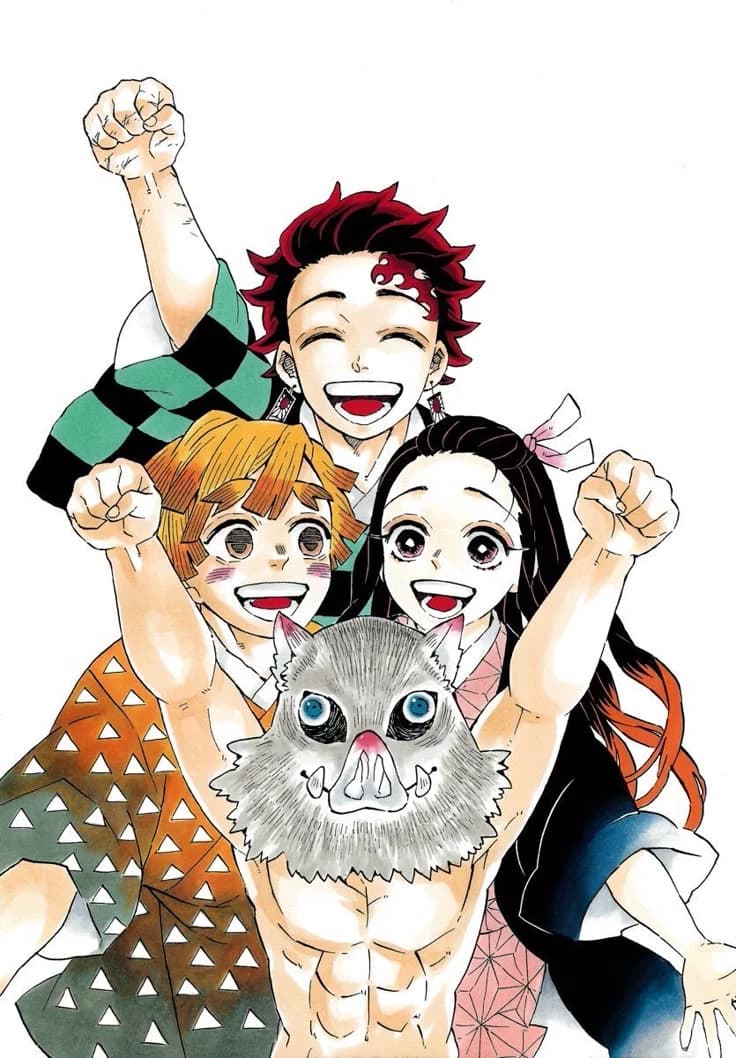Tanjiro, Zenitsu, Inosuke, Nezuko thumbnail
