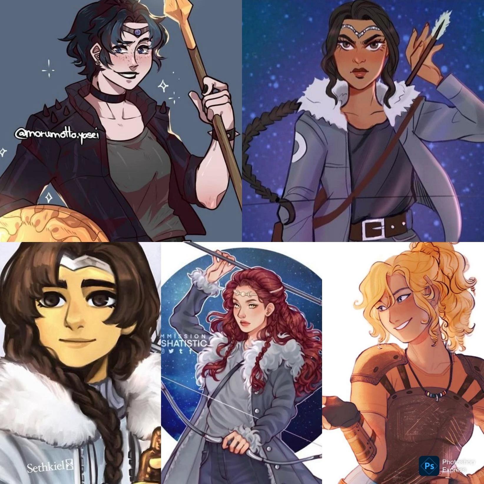 Thalia, Zoe, Annabeth, Artemis e Bianca thumbnail