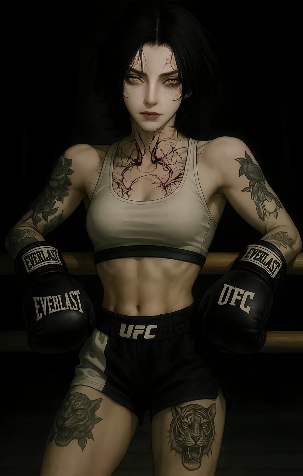 Rayne Caldera (WLW/female alpha/underground boxer) thumbnail