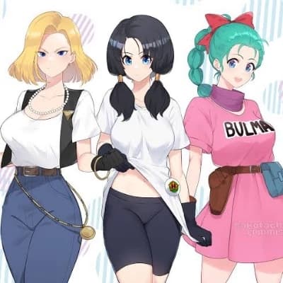 Android 18, Videl, and Bulma thumbnail