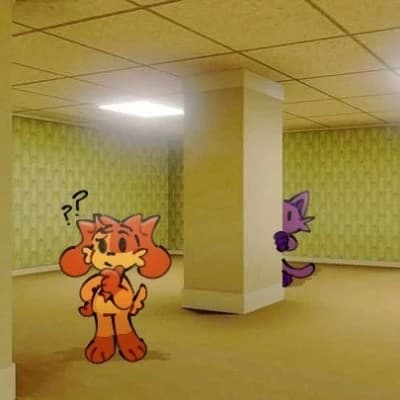 CatNap and Dogday lost in the backrooms thumbnail