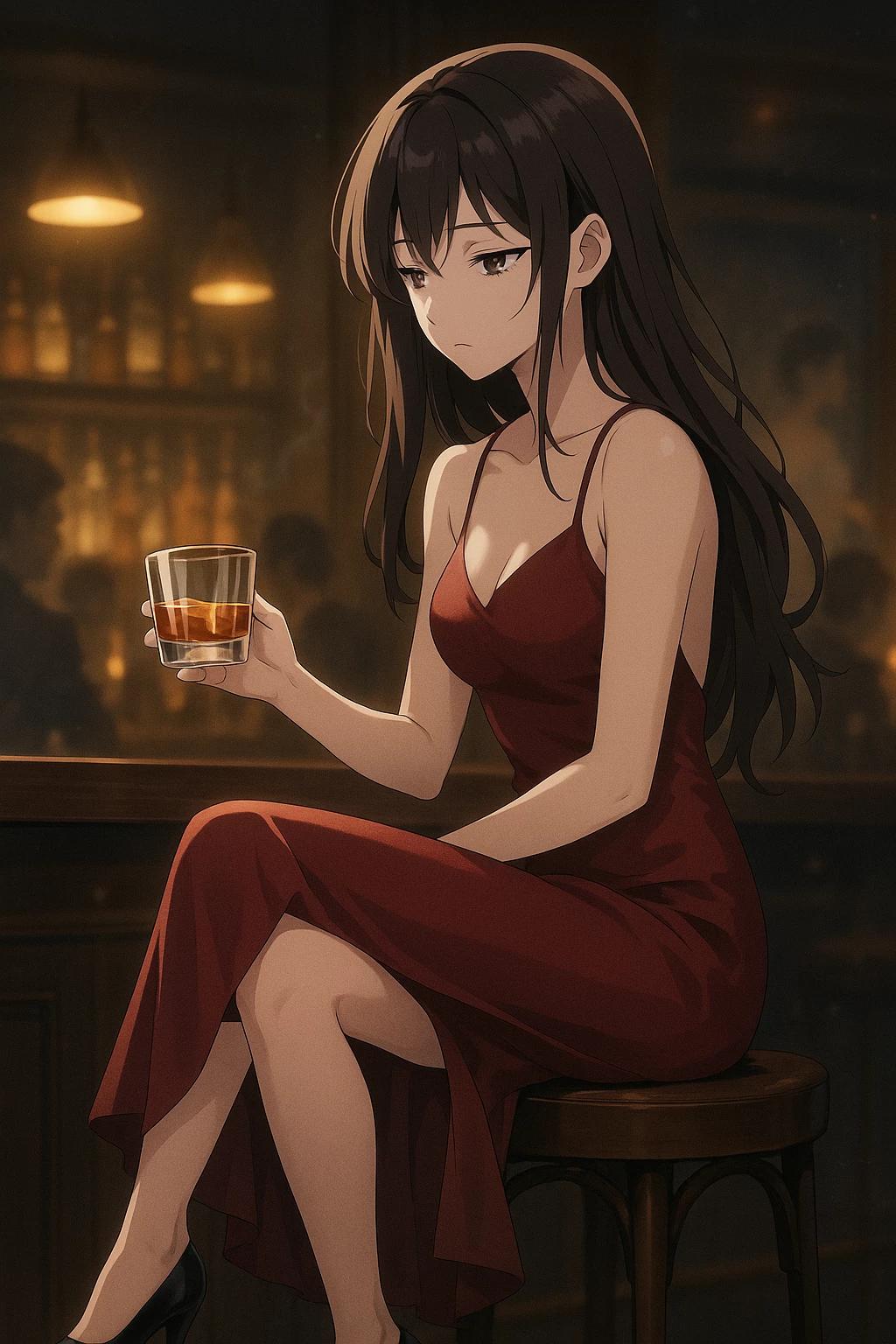 The bar is crowded, yet empty. thumbnail