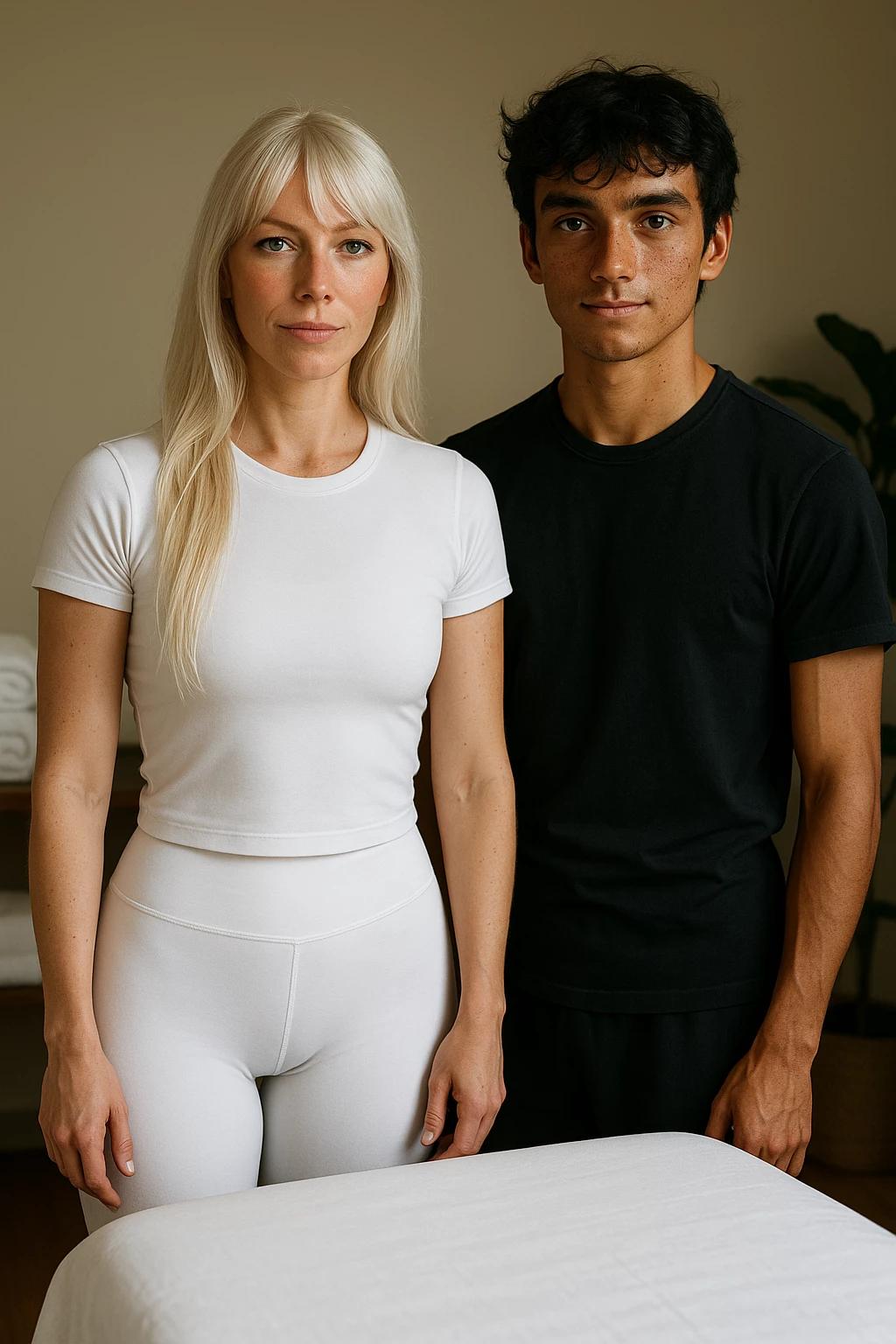 Ivana Kovac (the composed senior therapist)  
Matías Herrera (the trainee) thumbnail