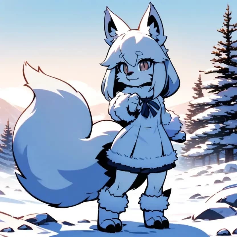 Fuzzy Snowy-Fox the arctic fox thumbnail