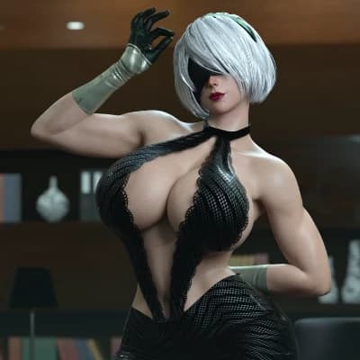 2B futanari thumbnail