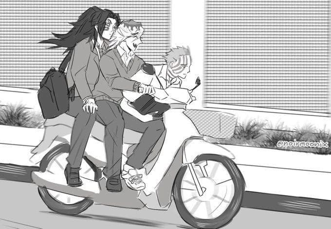 Akaza, Kokushibo and Douma \[Modern\]. thumbnail