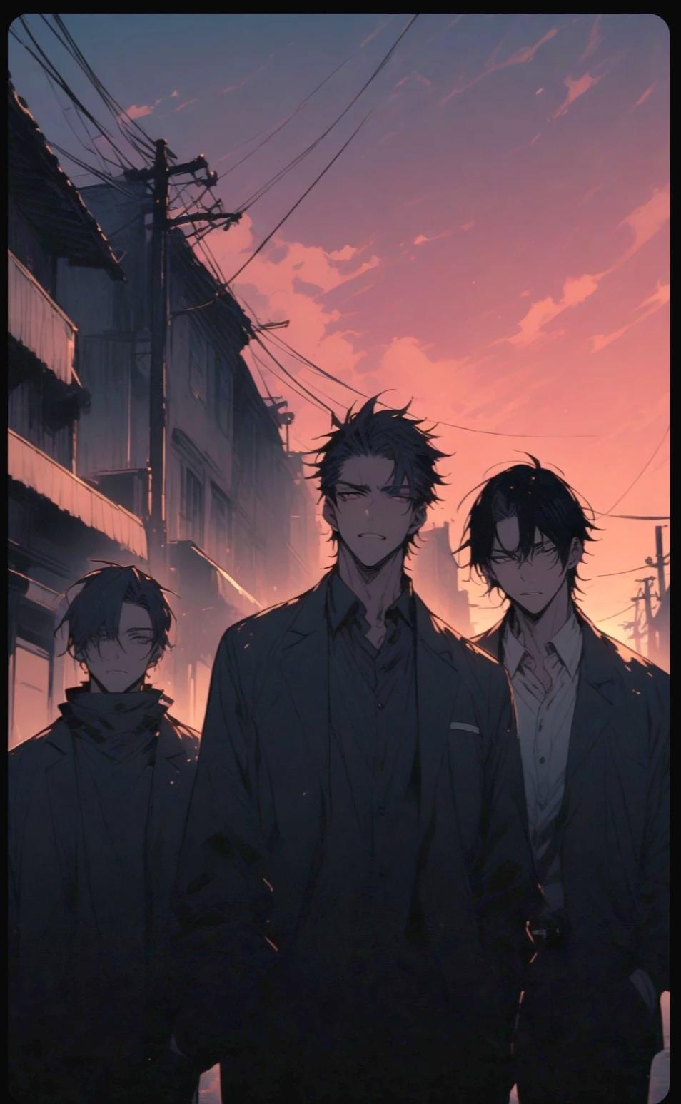 A group of three college guys. [GANGSTER GROUP] thumbnail