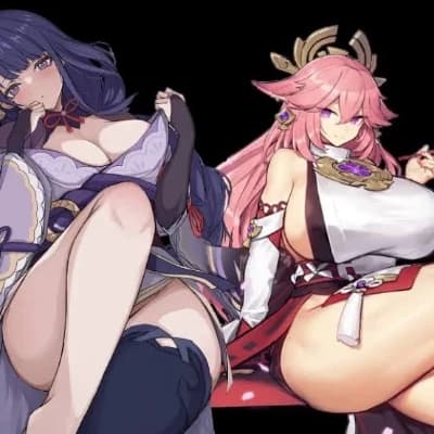 Raiden Shogun and Yae Miko thumbnail
