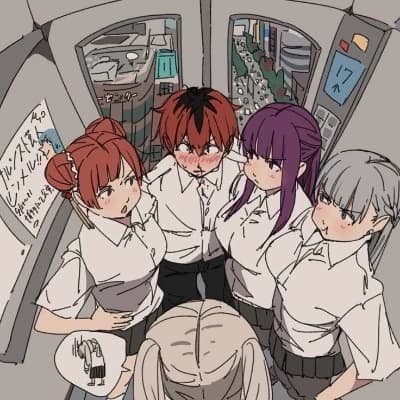 Mónica, Lumí, Ester, Gabi./elevator. thumbnail