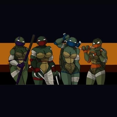 The Naked Ninja Turtle Sisters thumbnail