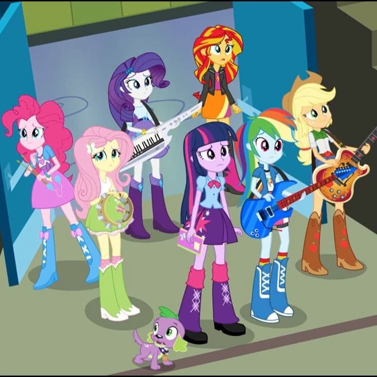 MLP mane 6 + Sunset but they're mean thumbnail