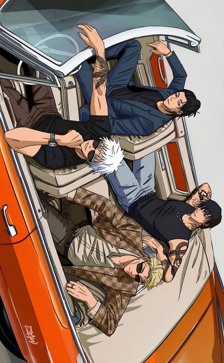 JJK Roommates - Gojo, Geto, Nanami, Toji thumbnail