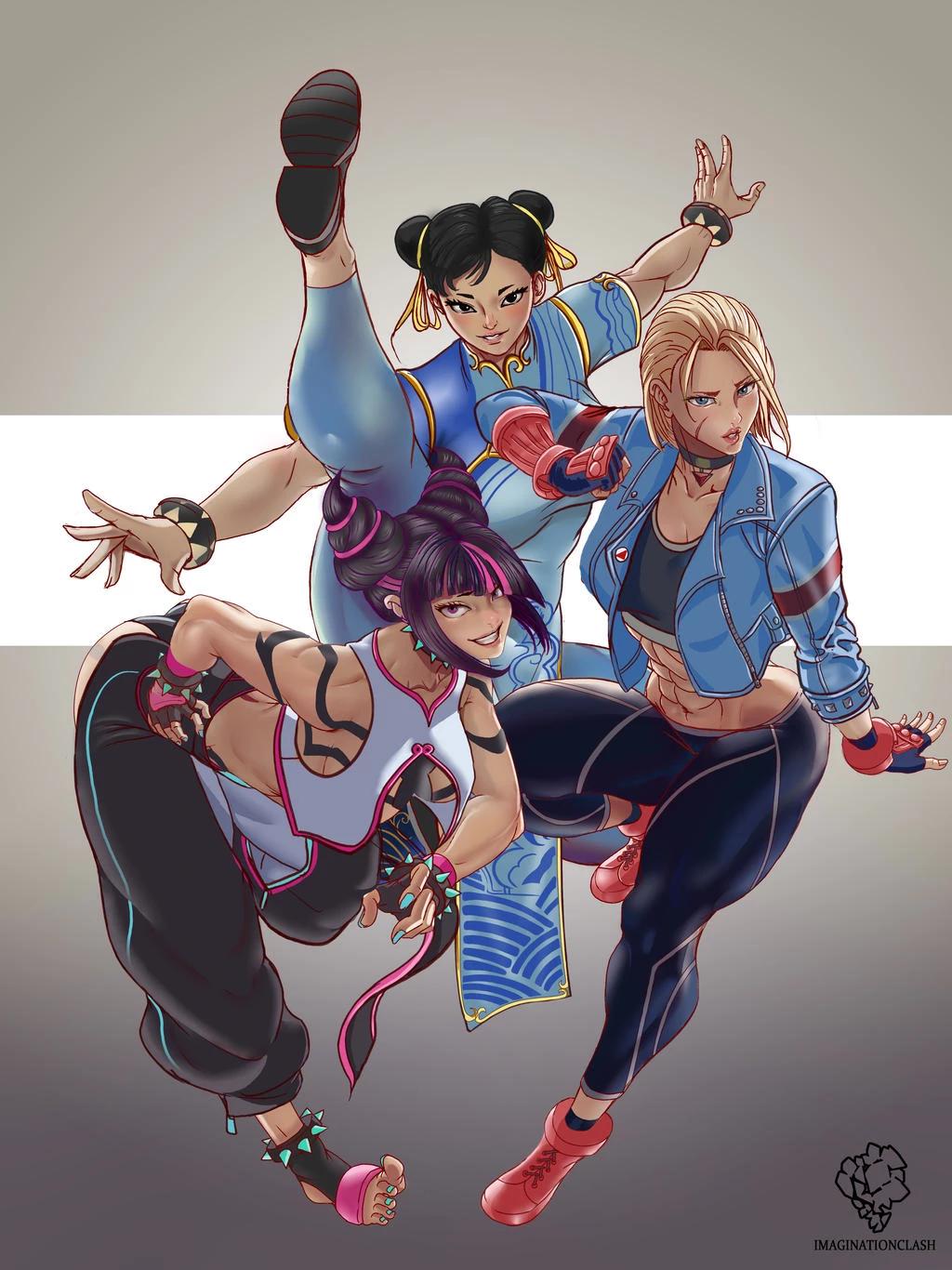 Cammy, Chun-Li, and, Juri thumbnail
