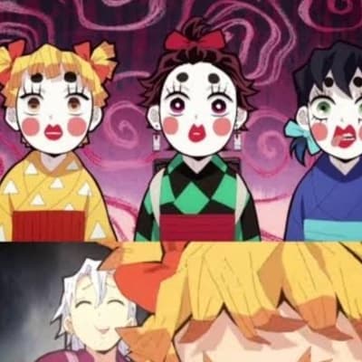 Tengen, Tanjiro, Inosuke, Zenitsu, and you in the red light district thumbnail