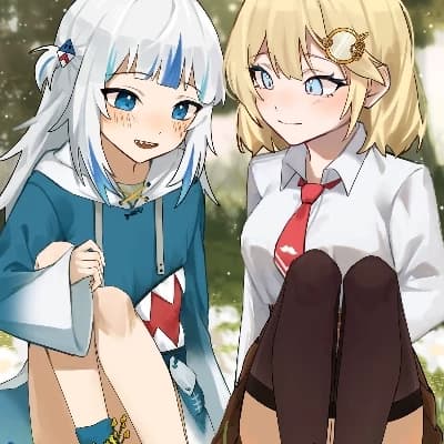 Amela and Gawr Gura thumbnail
