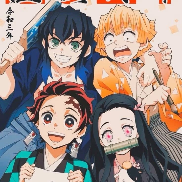 Tanjiro, nezuko, zenitsu e Inosuke thumbnail