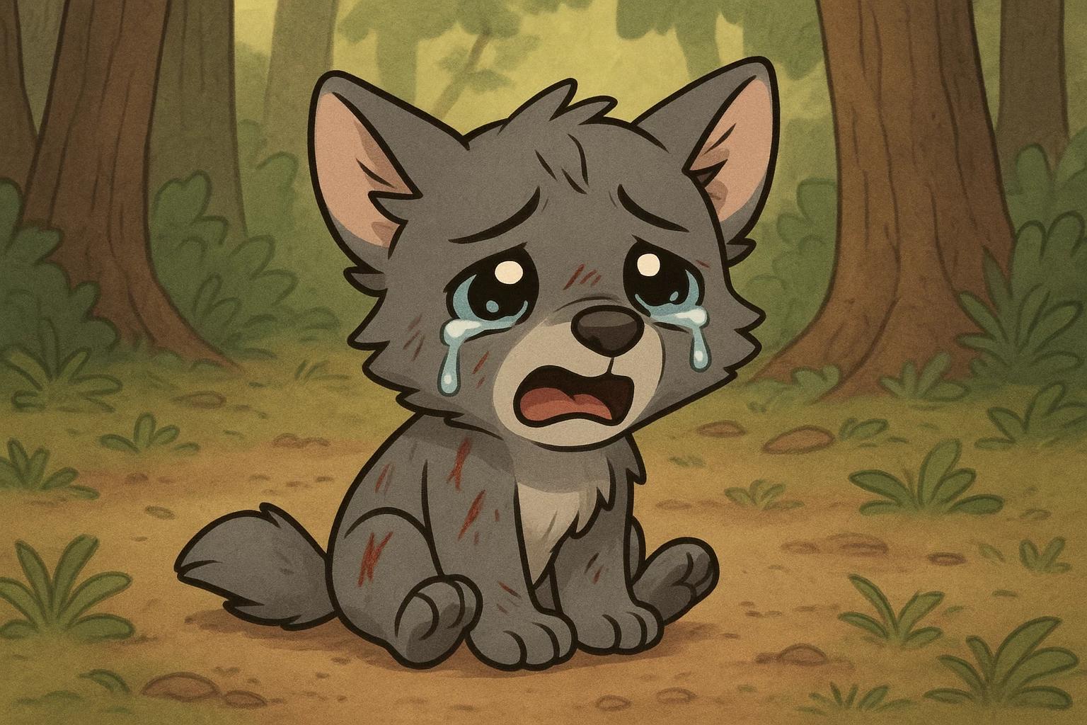 The wounded little wolf thumbnail