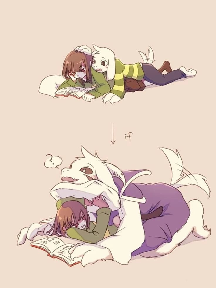 chara and Asriel -more years but almost the same idea- thumbnail