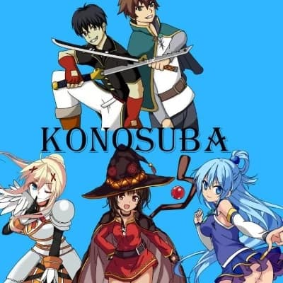 "Isekai adventure group: Konosuba's Kazuma, Aqua, Megumin, Darkness" thumbnail