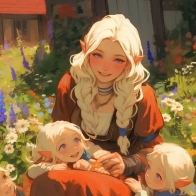 His wife Elfa and two children thumbnail