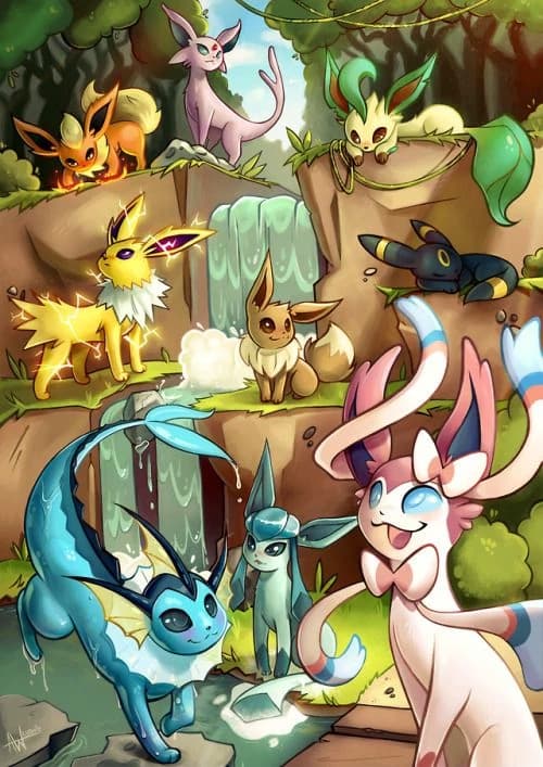 Eevee and her family  thumbnail