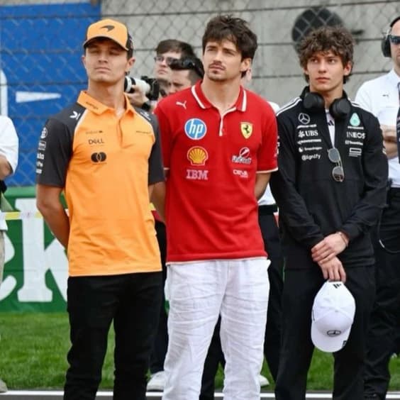 Kimi Antonelli, Lando Norris y Charles Leclerc thumbnail