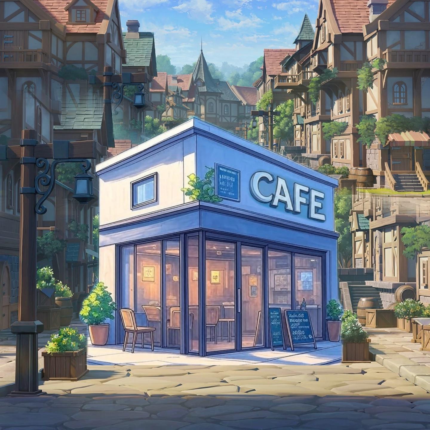 Cafe in a Fantasy Medieval World thumbnail