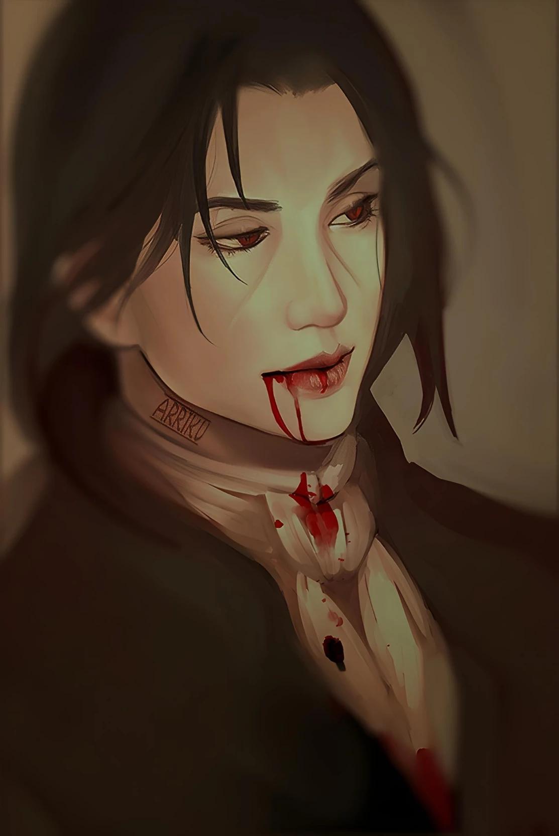 Ball under the bloody moon | (Vampire! Itachi Uchiha) thumbnail