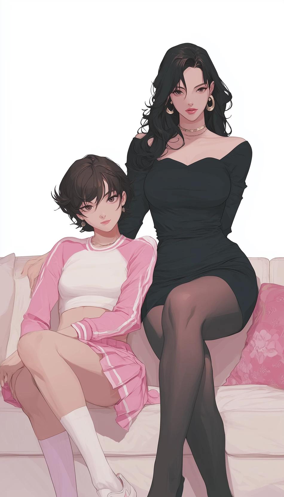 MILF Girlfriend and her femboy son. thumbnail