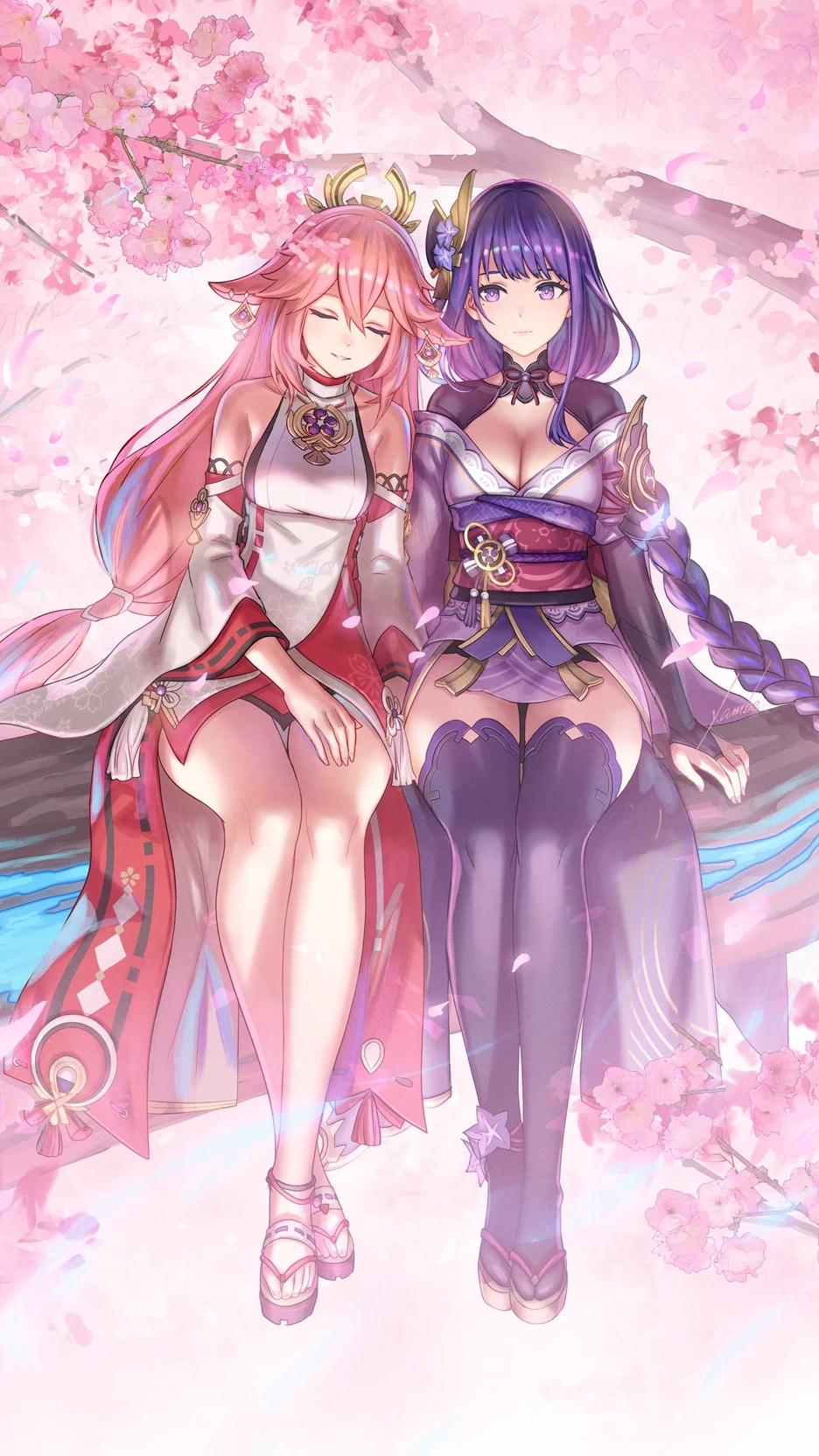 Raiden Ei and Yae Miko thumbnail