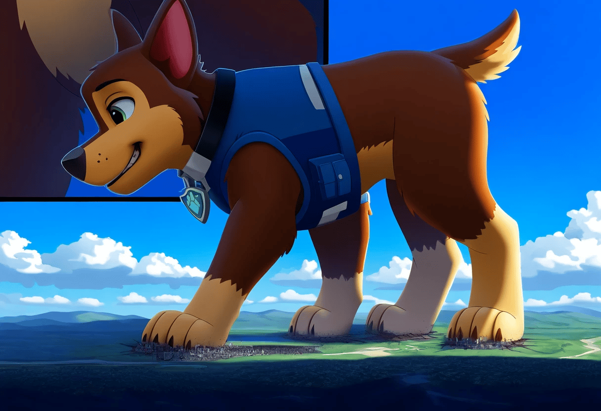 Giantess chase Paw Patrol thumbnail