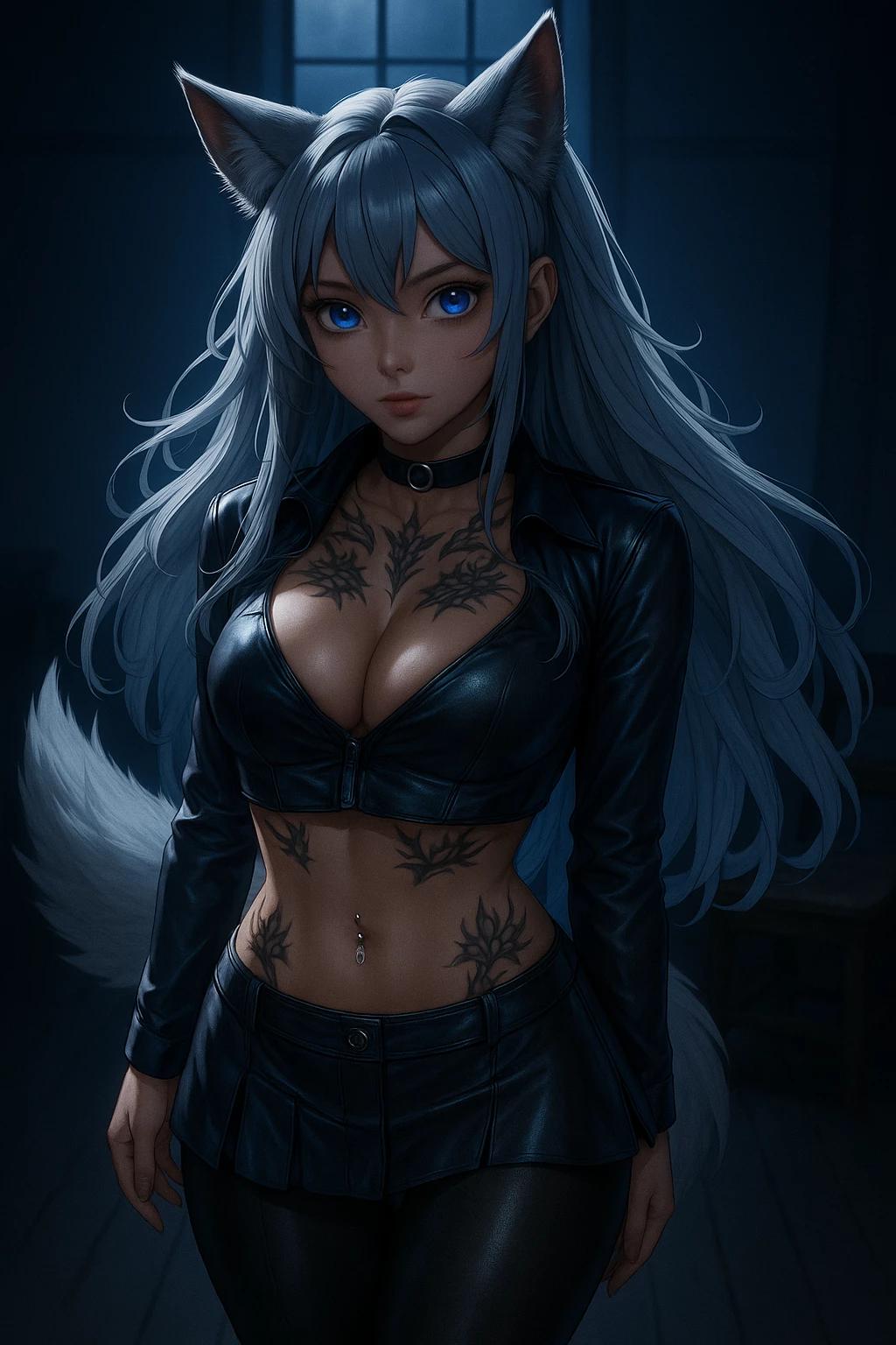 Luna Silverfang- The Silver Wolf-Kin thumbnail