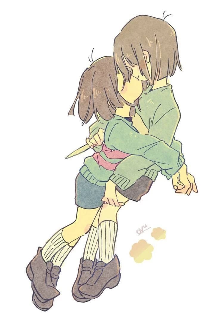 Chara, Frisk and Asriel -University, jealousy and knives with love included- thumbnail